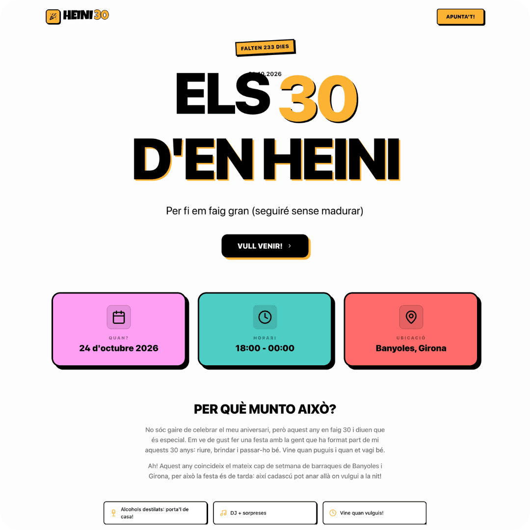 Exemple de web creada per Kodia